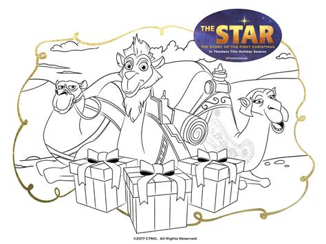 the star movie coloring pages