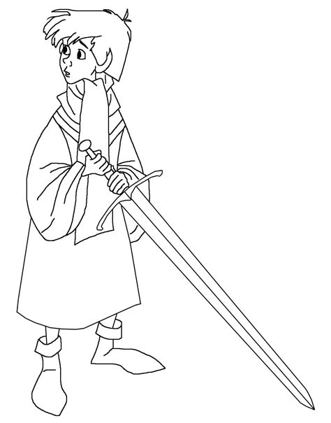 the sword in the stone coloring pages