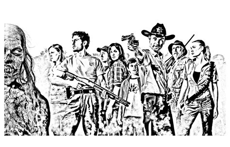the walking dead coloring pages
