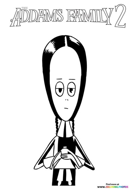 thing addams family coloring pages