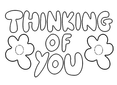 thinking of you coloring pages