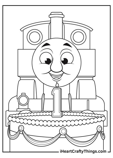 thomas the train birthday coloring pages