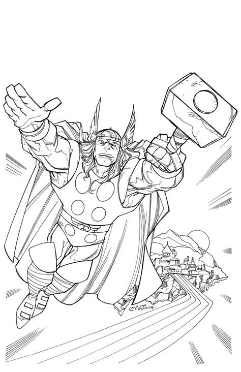 thor coloring pages free