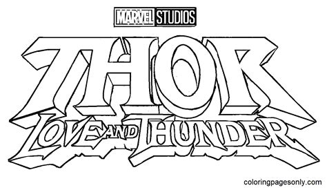 thor love and thunder coloring pages