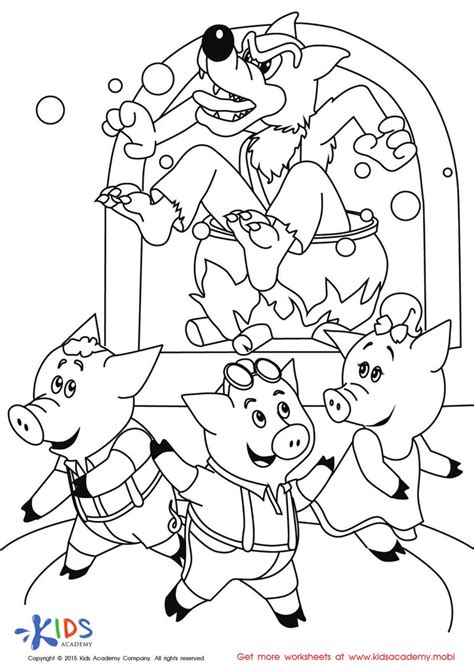 three little pigs coloring pages