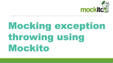 throw checked Exceptions from mocks with Mockito