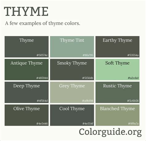 thyme color