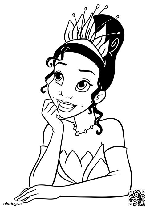 tiana coloring pages
