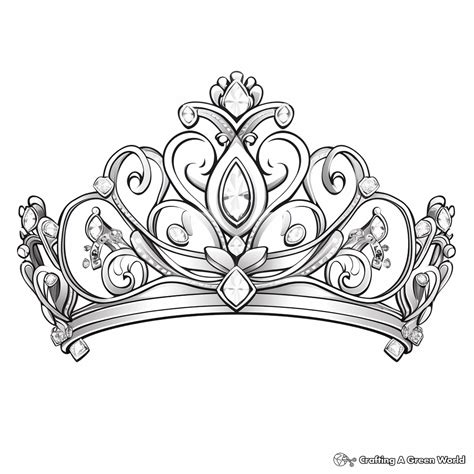 tiara coloring pages