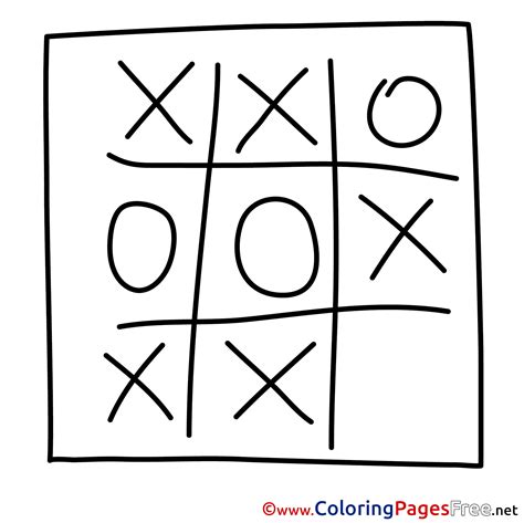 tic tac toe coloring pages
