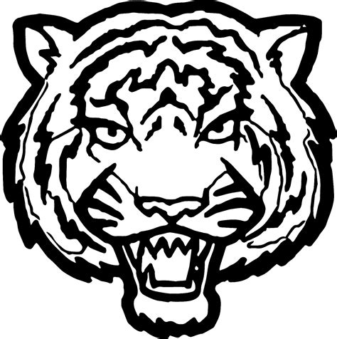 tiger head coloring page