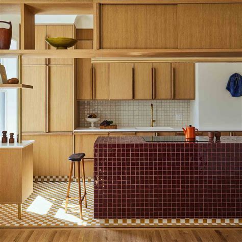 tiled kitchen island
