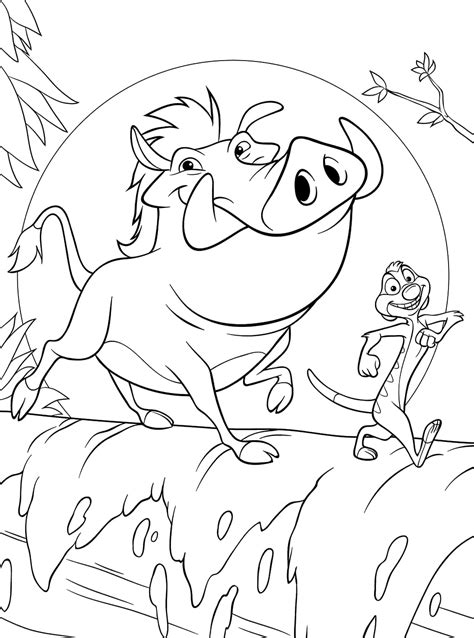 timon and pumbaa coloring pages