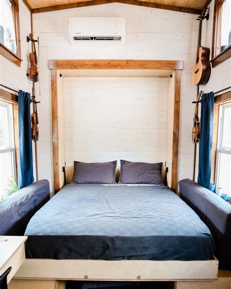 tiny house murphy bed with couch