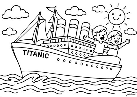 titanic coloring sheets