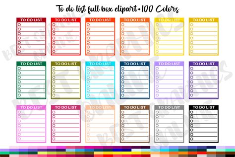 Planner To-Do List Clipart