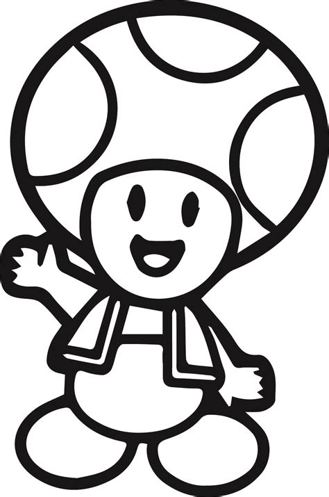 toad mario coloring pages printable