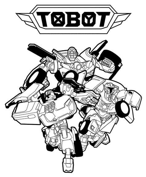 tobot coloring pages