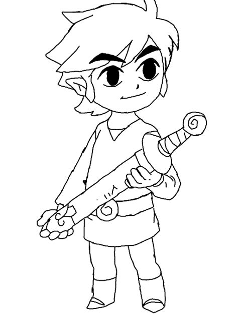 toon link coloring pages