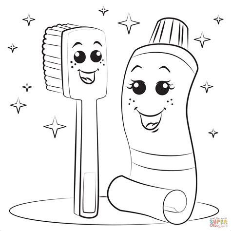 toothbrushing coloring pages