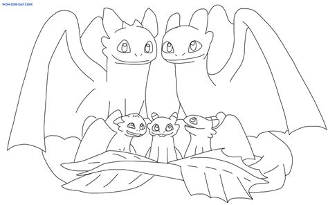 toothless and light fury coloring pages