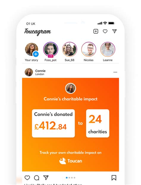 Toucan Charity App Social Media