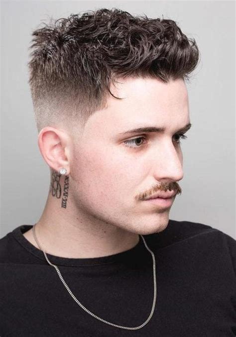 tousled top with short sides