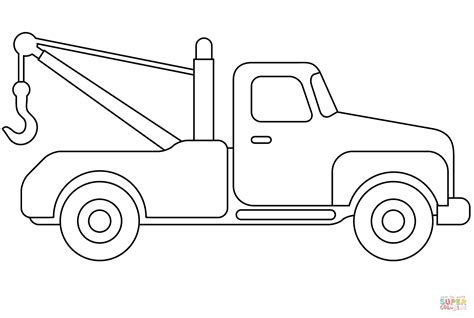 tow truck coloring pages to print