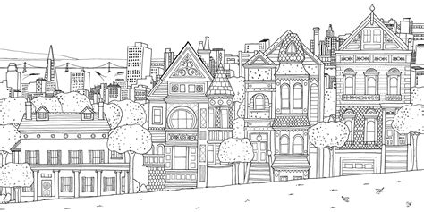 town coloring pages