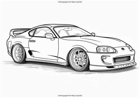 toyota supra coloring pages