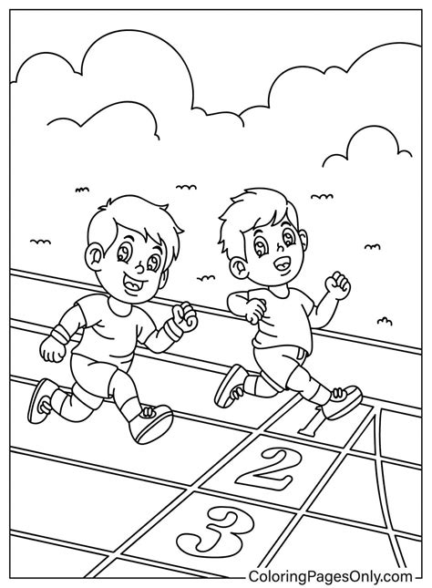 track and field coloring pages