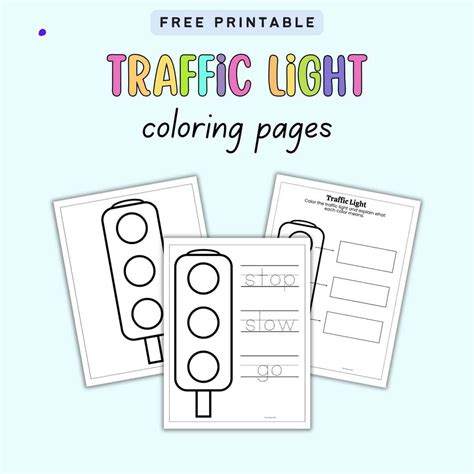 traffic light coloring page pdf