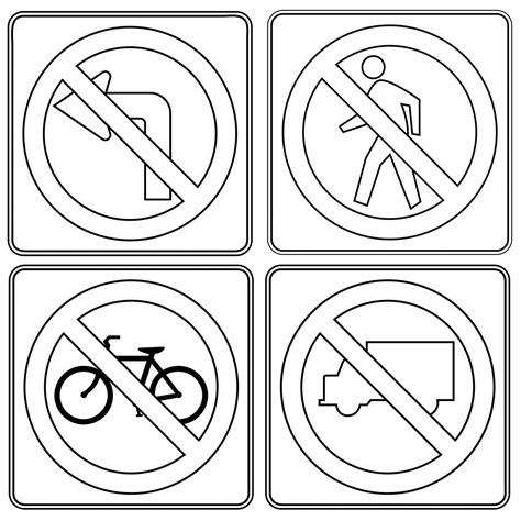 traffic signs coloring pages