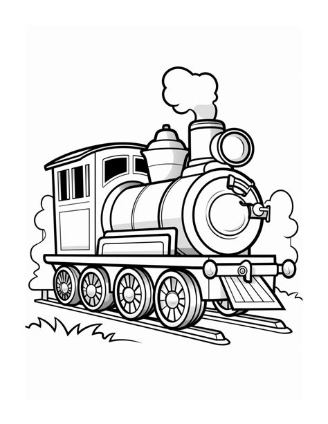 train coloring pages pdf