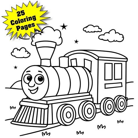train pictures to color