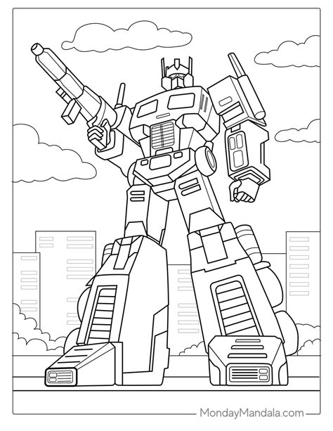 transformer robot coloring pages