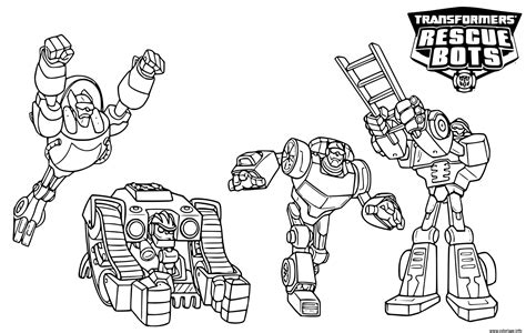 transformers rescue bots coloring pages