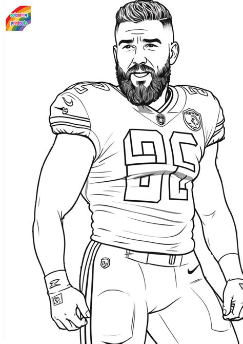 travis kelce coloring pages