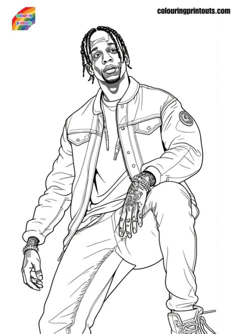 travis scott coloring pages