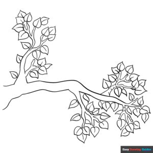 tree branch coloring pages