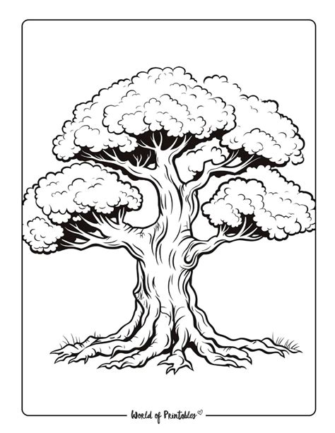 tree coloring pages