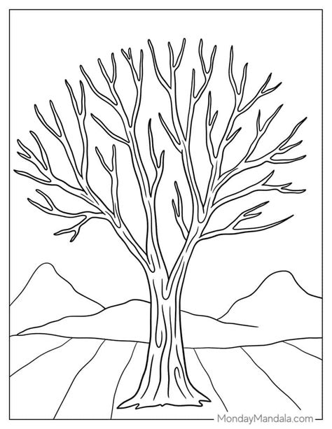 tree coloring sheet