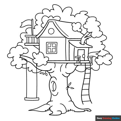 tree house coloring pages