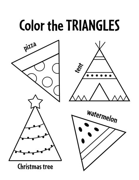 triangle coloring page