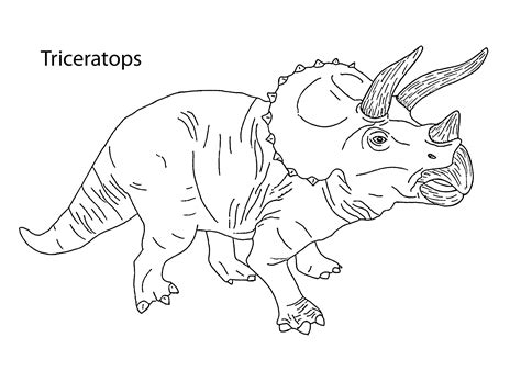 triceratops dinosaur coloring pages