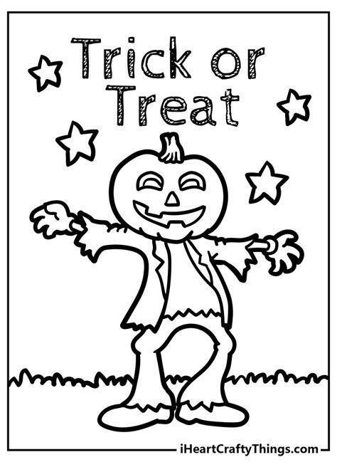 trick or treat coloring pages printable