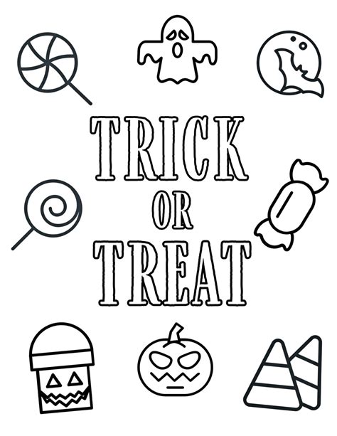 trick or treating coloring pages