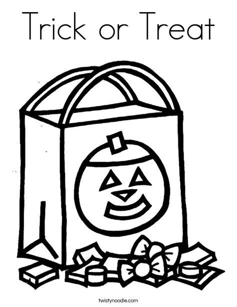 trick or treating coloring pages