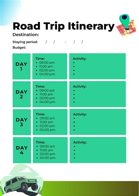 Trip Plan Template