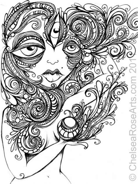 trippy printable coloring pages for adults